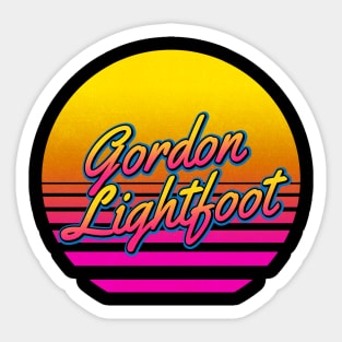 Gordon Personalized Name Birthday Retro 80s Styled Gift Sticker